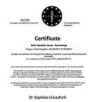 certificates Sopiko Liluashvili 